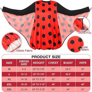 Costume da <span class=keywords><strong>coccinella</strong></span> di Halloween con abito da ala di <span class=keywords><strong>coccinella</strong></span> Cosplay - Product Image 6