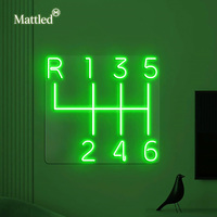 Lumière murale LED de levier de vitesses, enseigne néon de boîte de vitesses de voiture, néons personnalisés pour garage, atelier de réparation automobile, décoration de man cave