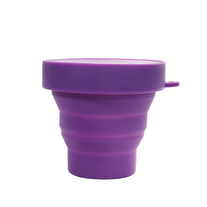 OEM ODM Custom Portable Outdoor <b>Reusable</b> Folding Silicone <b>Cups</b> Drinking Water Bottle <b>Coffee</b> <b>Cup</b> Silicone Collapsed <b>Cup</b> With Lid - Product Image 2