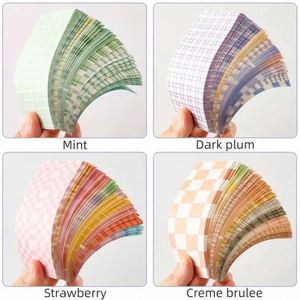 ชุดกระดาษโน้ตสีมินิมอล 200 แผ่น แบบยาว เคลือบด้าน รูปทรงสี่เหลี่ยมผืนผ้า สำหรับจดบันทึกและสมุดภาพ ของใช้จำเป็นสำหรับกลับไปโรงเรียน - Product Image 3
