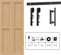 Portes de grange modernes en acier au carbone avec rail en aluminium, utilisées pour les chambres à coucher, les cuisines, les salons, les salles de bain, imperméables, douches intérieures