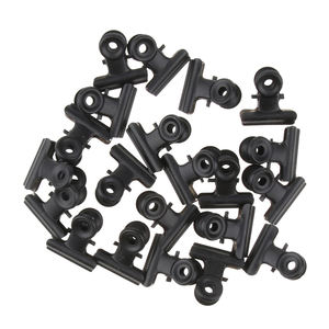Mini Clips à lettres de bouledogue noir mat, 18 pièces, 22mm, avec trou, attaches en papier métallique, pour dossiers, papeterie, fournitures de bureau - Product Image 6