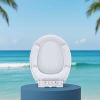 Vente en gros d'usine : Couvercle de toilette auto-fermant en plastique PP de qualité européenne et anneau de siège de toilette de haute qualité