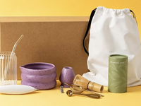 Ensemble de matcha de style japonais, coffret cadeau élégant, comprend un bol en céramique Chawan, un support pour Chasen, un fouet en bambou