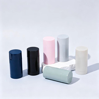 Emballage de tubes de déodorant colorés noirs ronds de 15 ml, 30 grammes, 50 ml, 75 grammes, avec étiquette personnalisée, à mécanisme rotatif