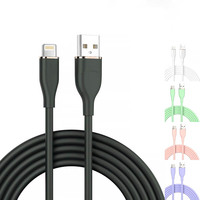Câble de données USB vers Lightning à charge rapide 66W en gel de silice liquide, prix de gros abordable pour équipements numériques
