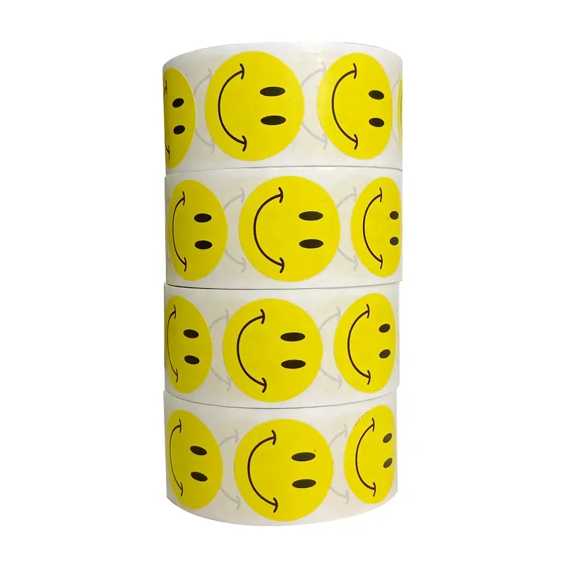 Happy Smile Face Sticker Small Happy Face Stickers Pegatinas de tabla de comportamiento para estudiantes, 1 pulgada