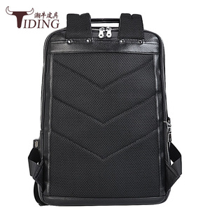 Sac à dos d'affaires en cuir véritable pour homme Tiding, 20L, respirant, pour ordinateur portable, voyage et travail - Product Image 1