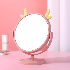 Desk Mirror Cute Rotatable Desktop Mirror Bedroom Tabletop Vanity Small Makeup Mirror for Home - Product Image 3