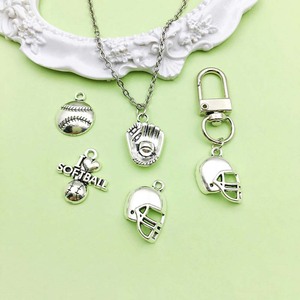 Pendentifs en alliage d'argent antique, série baseball, formes variées, pour la fabrication de bracelets, accessoires de bijoux DIY - Product Image 3