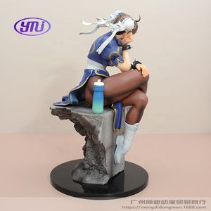 Street Fighter 5 <span class=keywords><strong>Chun</strong></span> <span class=keywords><strong>Li</strong></span> sentado Pose Qipao figura modelo estatua coleccionable regalo Anime chica muñeca juego <span class=keywords><strong>de</strong></span> lucha juguete <span class=keywords><strong>de</strong></span> acción - Product Image 3