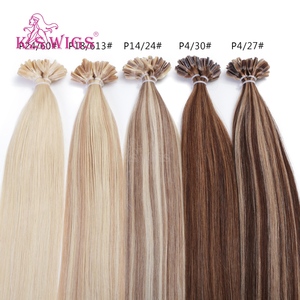 K.SWIGS |   Cabello Virgen Liso de 12-28 Pulgadas |   Extensiones de Cabello con Punta en U de Queratina Invisibles, de Larga Duración y Fácil Aplicación - Product Image 3