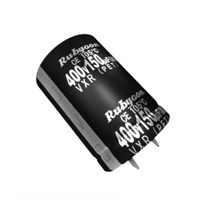 ตัวเก็บประจุแบบ Through Hole CAP ALUM 120UF 20% 350V SNAP TH รุ่น Manufacturer Channel 350VXR120MEFC22X35 ความจุ 120 ไมโครฟารัด - Product Image 1