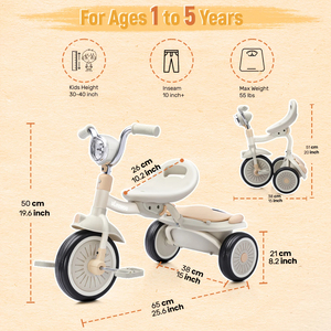 Istaride Hot Sale Pink <b>Mini</b> Baby Toddler Balance <b>Bike</b> 3 Wheel Cycle New Design With Back Seat Pedal Kids Tricycle Trikes - Product Image 4