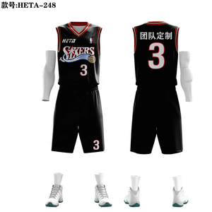 Maßgefertigtes Großhandels-Design Sublimations-Basketball-Trikot Basketball-Kinder-Sportwesten-Set Shirt Herren Basketball-Bekleidung Trikot-Set - Product Image 1