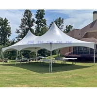 Tente à toit haut avec cadre en aluminium et câbles croisés, 20x20 pieds, 20x40 pieds, pour événements et fêtes