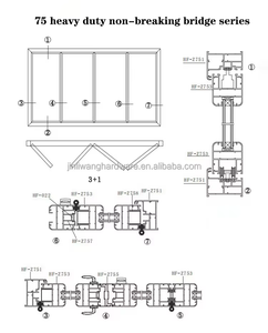 Charnières à roulettes Aluminium Noir Fenêtres Système <span class=keywords><strong>de</strong></span> pliage Portes 4 Bi-pliage Glissière Pvc Prix Portes Designs Alliage Porte pliante - Product Image 6