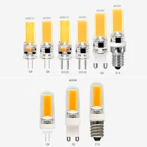 Bohlam COB kecil G4 G9, bola lampu LED 1W 2W 3W 2700K 6500K