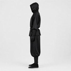 Costume d'<span class=keywords><strong>assassin</strong></span> <span class=keywords><strong>ninja</strong></span> pour adulte, Halloween, TV et cinéma, ensemble classique noir 6 pièces, 100% polyester, mouvements flexibles, SXXL - Product Image 3