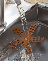 En gros, dessous de plat en silicone motif moulin à vent, multifonctionnel, pliable, résistant à la chaleur et antidérapant, pour la protection de la table de cuisine