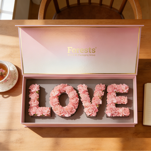 Caja de Flores Ecológica de Lujo Hecha a Mano con Recubrimiento UV de Cartón, Laminación Brillante, Tipo Carpeta con Relieve y Cinta - Product Image 5