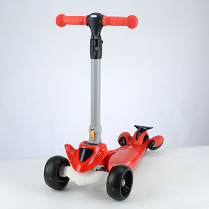 Patinete infantil de 3 ruedas, altura ajustable, ligero, para niños pequeños de 1 a 6 años, color rojo - Product Image 1