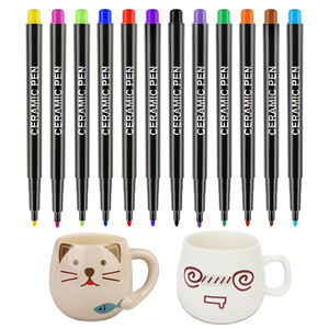 Gran oferta, logotipo personalizado, punta fina permanente, taza de alta temperatura, plato de vidrio, cuenco, tinta indeleble, marcadores de cerámica de porcelana - Product Image 4