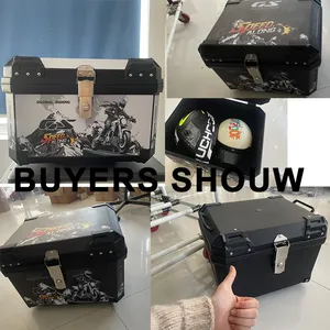 <span class=keywords><strong>Baúl</strong></span> para Motocicleta de Gran Capacidad de 65L, Caja Trasera para Casco de Motocicleta, Casco Integral - Product Image 2