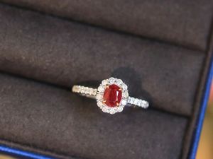 Bague Xinfly en or pur 18 carats avec rubis sang de pigeon et diamant du Mozambique - Product Image 3