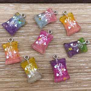Dijes de resina con forma de caramelo, colgante de joyería multicolor DIY para accesorios creativos, regalo unisex, origen Yiwu SN512 - Product Image 3