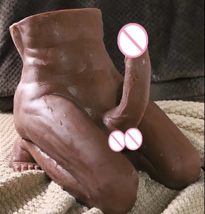 Pene Artificial, Dildo Realista, Herramienta Sexual, Dispositivo de Autoconsolación para Mujeres, Juguete Sexual, Torso Sólido de Medio Cuerpo, Molde Inverso, Muñeca Masculina con Trasero Grande - Product Image 4