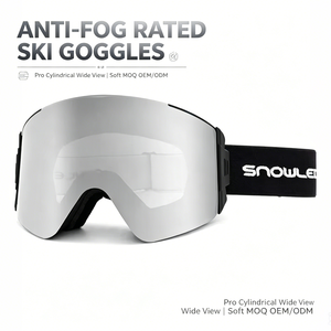 Lunettes de <span class=keywords><strong>ski</strong></span> cylindriques <span class=keywords><strong>OTG</strong></span> anti-buée à large champ de vision avec logo personnalisé et protection nasale pour sports d'hiver en extérieur - Product Image 1