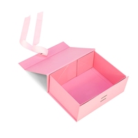 Boîte cadeau pliante en carton rigide de luxe avec impression personnalisée, fermeture magnétique et logo