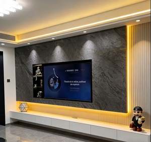 Meuble TV mural flottant avec tiroirs de rangement et étagères ouvertes pour téléviseur de 55 pouces, salon, chambre à coucher - Product Image 6