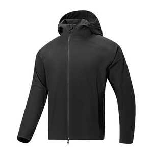 Chaqueta con Capucha de una Sola Capa, Resistente al Viento, de Color Sólido, para Hombre, para Senderismo, Trabajo, Uniforme, Manga Larga - Product Image 1