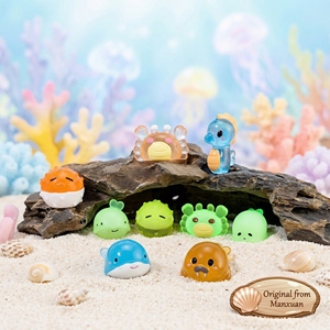Statuette in Resina Fluorescente all'Ingrosso a Tema Zoo Marino, Decorazioni da Spiaggia Colorate, Artigianato in Resina Ocean Core Spirituality - Product Image 1