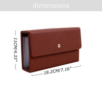 Portefeuille extensible Yihe, best-seller, 6 couleurs, format A6, en cuir Saffiano, grande capacité, poche à soufflet, porte-cartes multiples