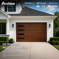 Puerta de Garaje Seccional Moderna de Aluminio |   Aleación 6063-T5 |   Certificado por Energy Star |   Villa y de Grado Comercial