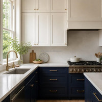 Set Kabinet Dapur Modern Lengkap, Lemari Modular, Panel Pintu Custom, Soft Close, Grosir