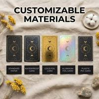 Ensemble de cartes Gold Edge Jeu de tarot à impression personnalisée avec manuel et boîte magnétique