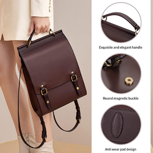 Mochila de Cuero Genuino para Mujer, Bolso Escolar de Moda, para Viajes, Trabajo, Negocios, para Laptop de 13 Pulgadas - Product Image 5