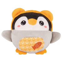Peluche musicale interactive pour bébé, peluche électronique personnalisée pour nouveau-né, jouet en peluche pingouin jaune pour apaiser le sommeil du bébé avec enregistrement vocal
