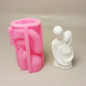 Moldes de fundición de resina hechos a mano para adornos decorativos DIY estilo Ins herramientas de escritorio de silicona moldes de abrazo W0652 - Product Image 1