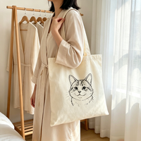 Sac de rangement zippé en toile imprimé personnalisé motif dessin animé, réutilisable, résistant à la poussière, pour voyage, emballage cadeau, chapeaux, montres, usage quotidien