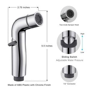 Portable Handheld Sprinkler Head for Apartment Bathrooms <strong>Chrome</strong> Plated ABS <strong>Bidet</strong> <strong>Spray</strong> Durable G1/2\&quot; Threaded Interface Toilet - Product Image 5