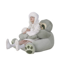 Sac de fèves en peluche longue super douce Type de paresseux et de panda lestés pour le soulagement du stress PP coton rempli pour les occasions d'anniversaire