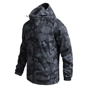 Groothandel hoodie jas mannen vechten-Custom Mode Dunne Uitloper Oem Mannen Leisure Vechten Camouflage Biker Riding Hoodie Unisex Grote Jassen Voor Mannen