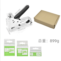 Agrafeuse manuelle en acier 4-8 mm, outil de menuiserie de moyenne puissance pour le bricolage, la tapisserie et le travail du bois