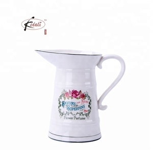 Bán buôn nhà bếp trang trí nước gốm Jug thân thiện với môi Đồ đá in bình nước - Product Image 5