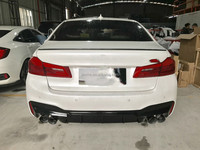 Diffuser Bibir Bumper Belakang Hitam Mengkilap, untuk BMW 5 Seri G30 G38 M Olahraga 2017-2020 Gaya M5